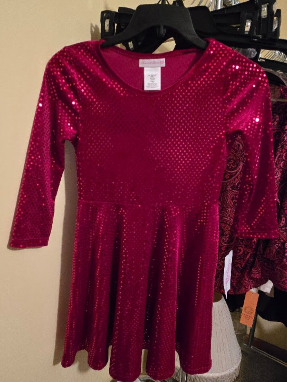 Bonnie Jean Red sequin dress, size 12 (fits like a 10)